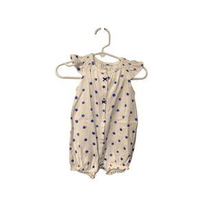 Carters Girls Infant Baby Size 6 Months Short Cap Sleeve Romper Shorts 1 piece W